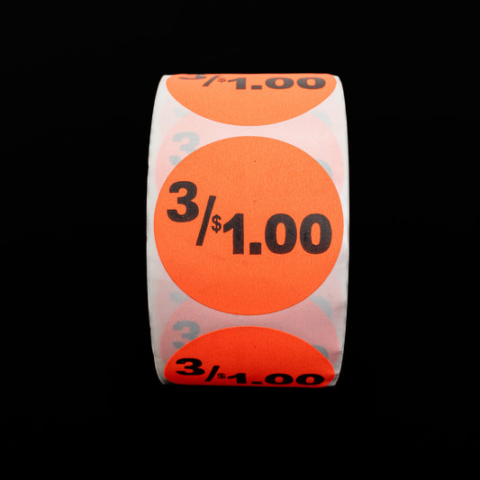Price Labels 3 / $ 1.00