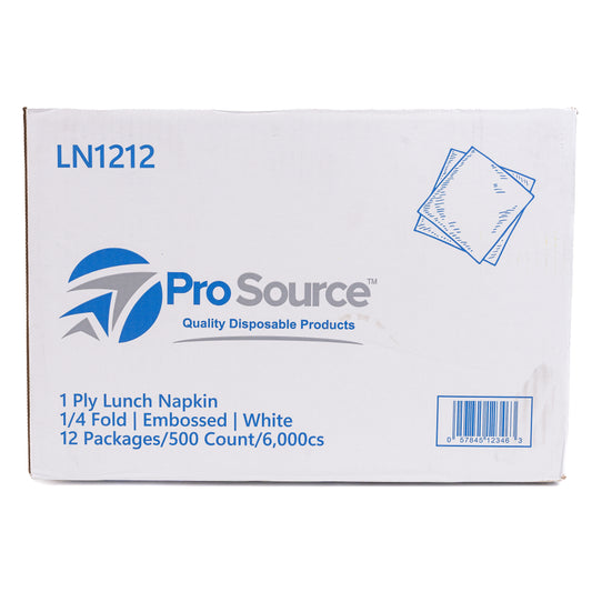 ProSource 1 Ply Lunch Napkin 1/4 Fold 12X500 Count