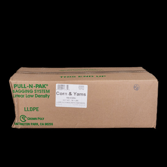 Pull & Bag Bagging System LLDPE Corn & Yams 15X24 6/rls/210/ 1260 Crown Poly