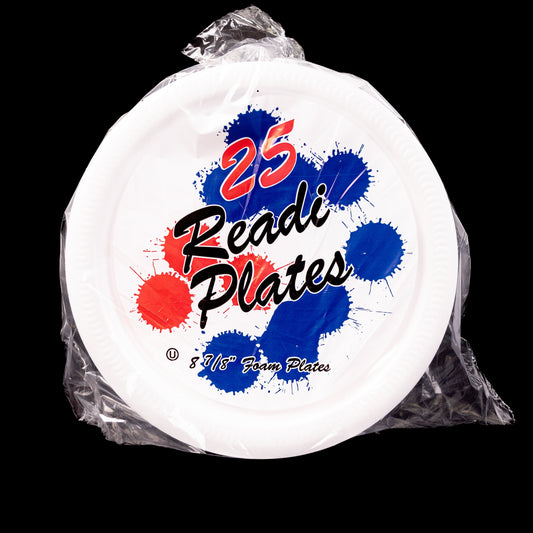 Readi White Foam Plates 8 8/7" Plates 24X25