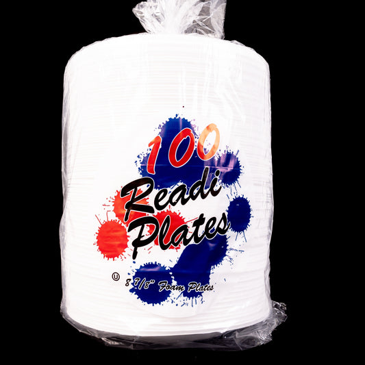 Readi White Foam Plates 8 8/7" Plates 8X100