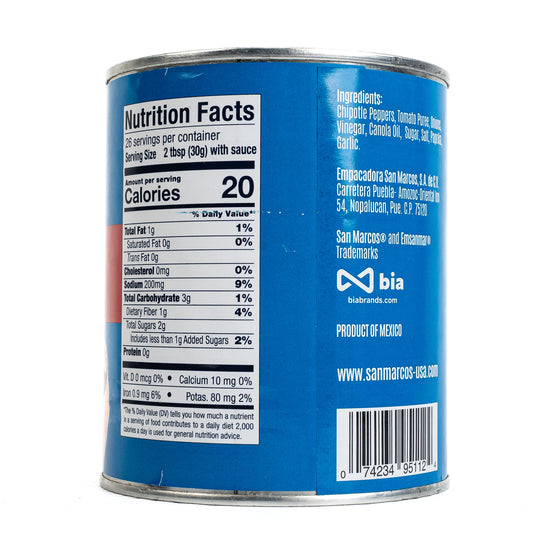 San Marcos Chipotle Peppers in Adobo Sauce 12/11oz