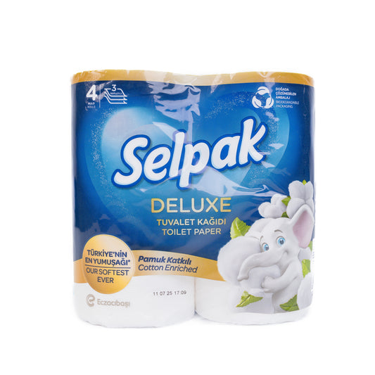 Selpak Deluxe Cotton Rich 3 ply 12/4 Rolls