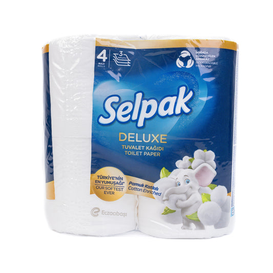 Selpak Deluxe Cotton Rich 3 ply 12/4 Rolls