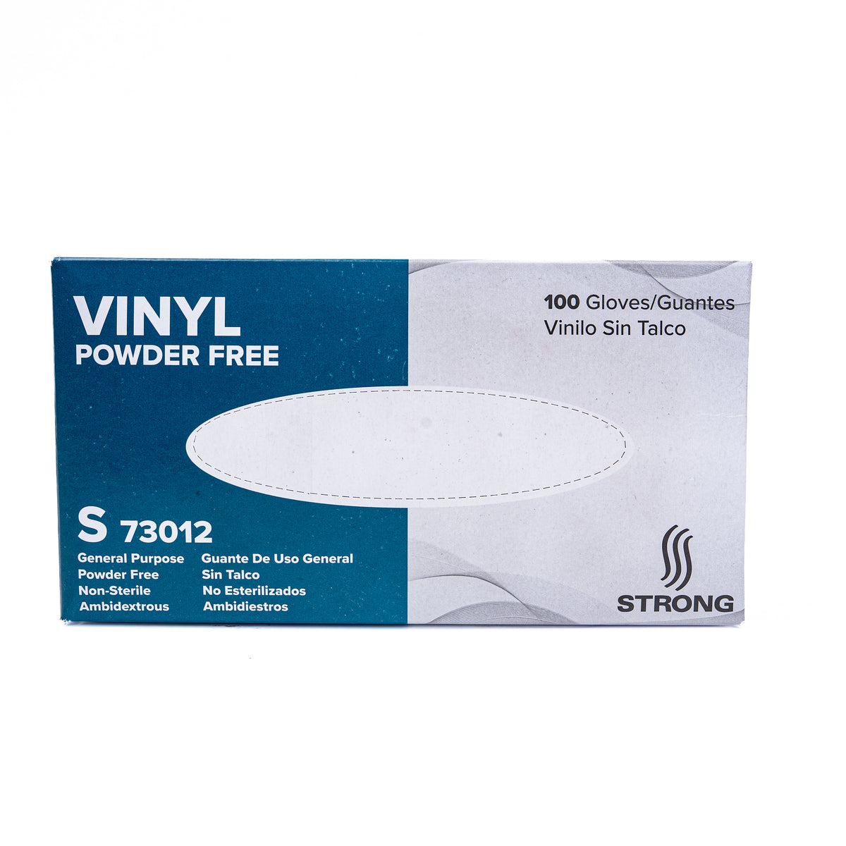 Strong White Vinyl Powder Free Gloves Small 10/100 CT