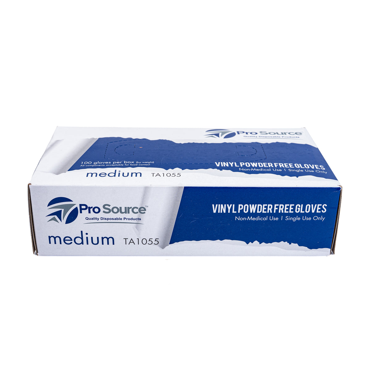 Pro Source White Vinyl Powder Free Gloves Medium 10/100 CT