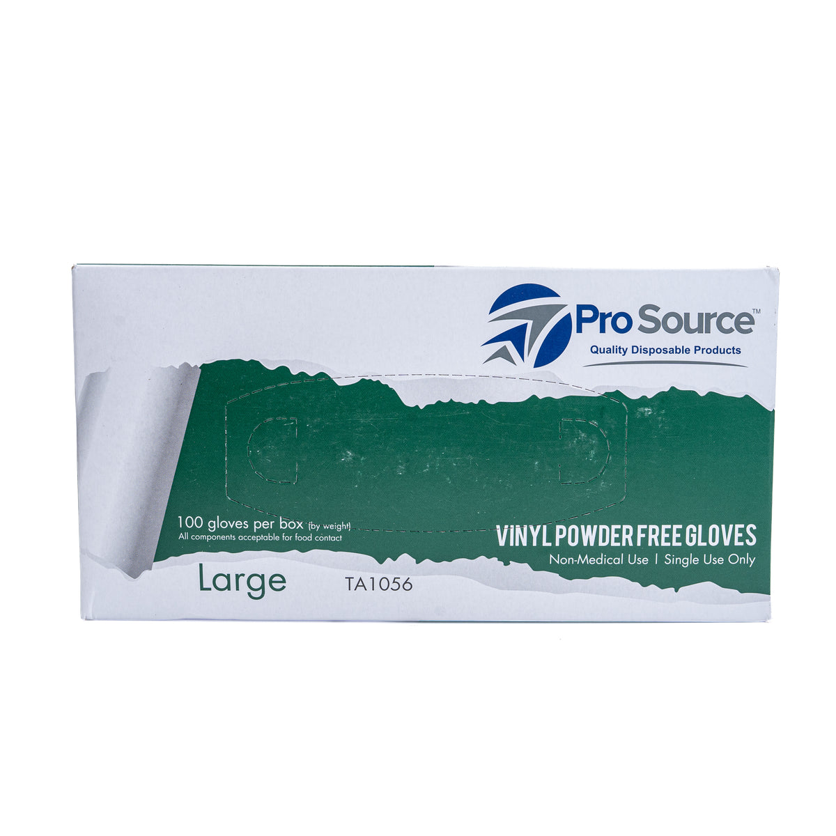 Pro Source White Vinyl Powder Free Gloves Large 10/100 CT