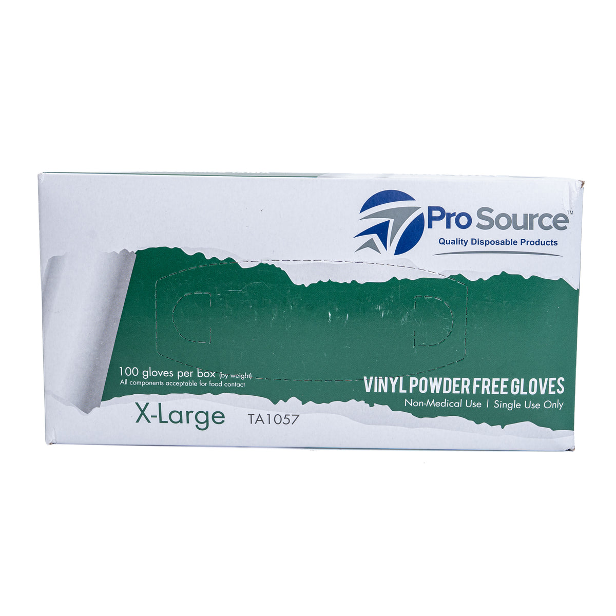 Pro Source White Vinyl Powder Free Gloves Extra Large 10/100 CT