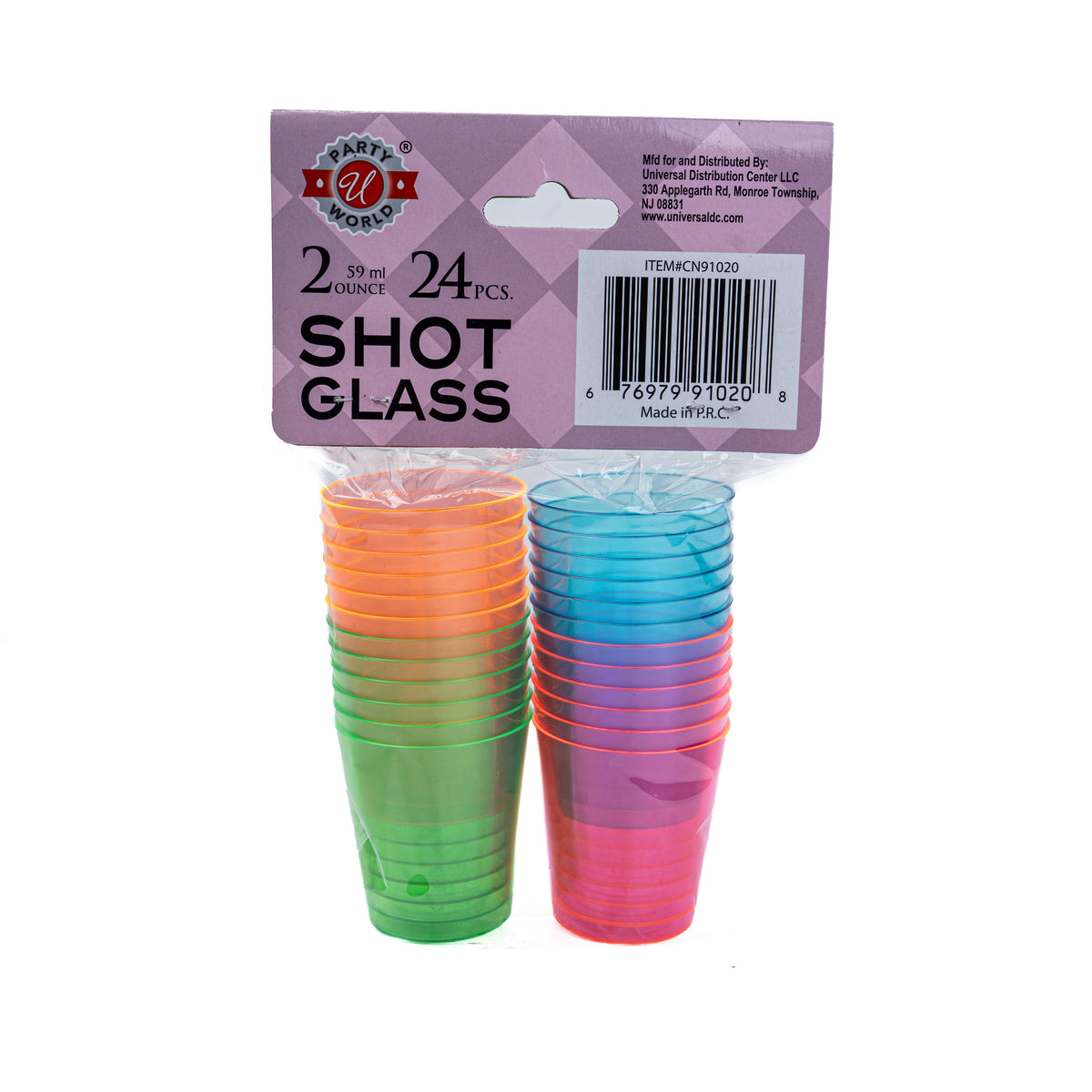 Party World Plastic Shot Glass 2oz/24pcs