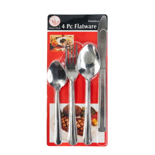 Smart Cook 4pc Flatware Stainless Steel (Cuchara-Tenedor-Cuchillo)