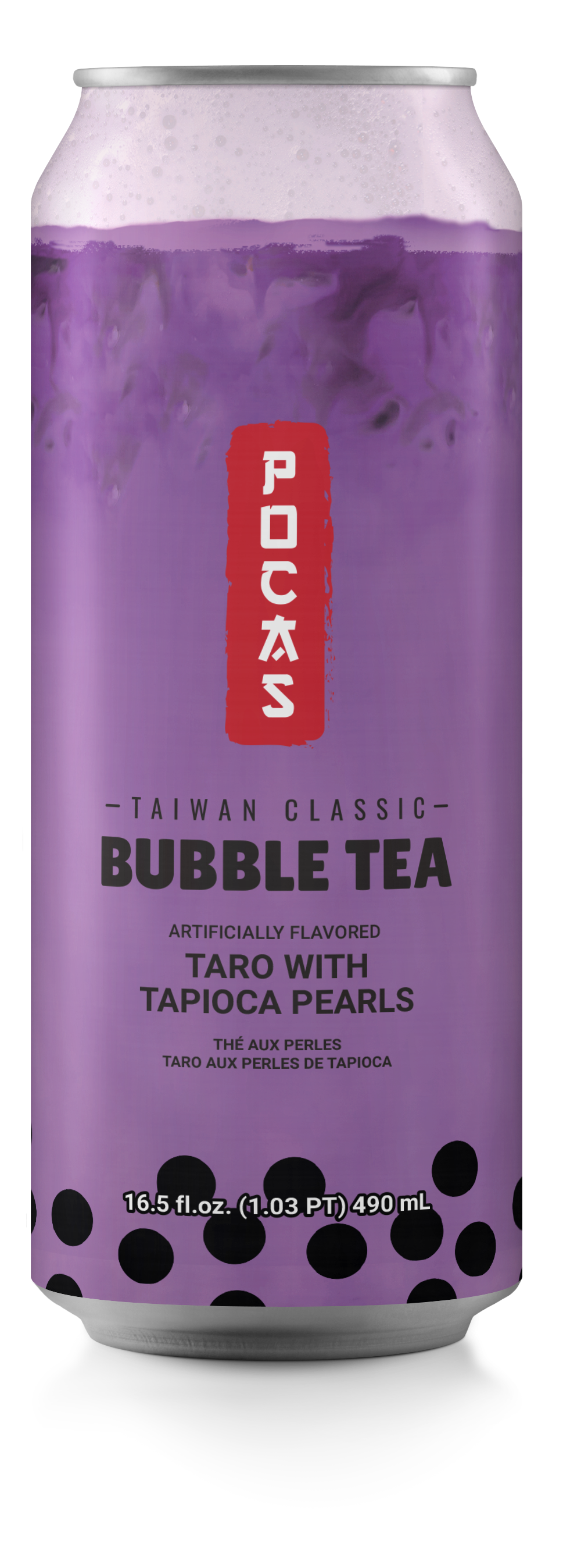 POCAS Bubble Tea Taro Tapioca Pearls 490ml