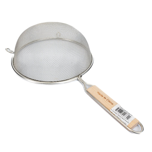 Tablecraft Products 8"  Medium Mesh Metal Strainer (Cedazo De Madera)