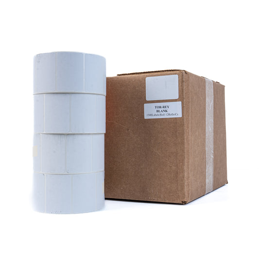 Label Tor Rey Blank 1500 Labels / Roll 12 Rolls CS #1393
