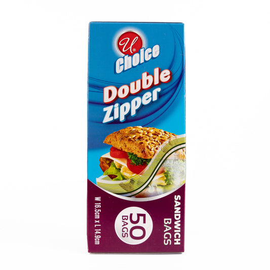 UChoice Double Zipper Sandwich Bags