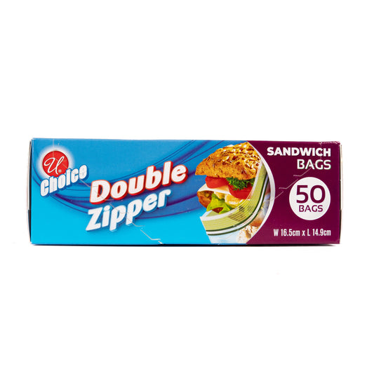 UChoice Double Zipper Sandwich Bags