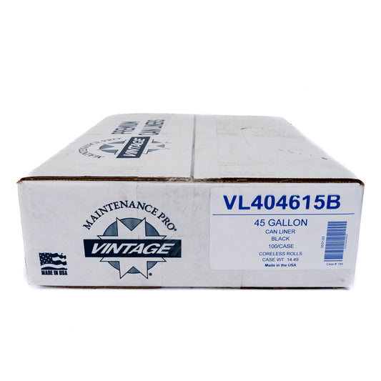 Vintage Can Liner Black 45 Gal 100 Case