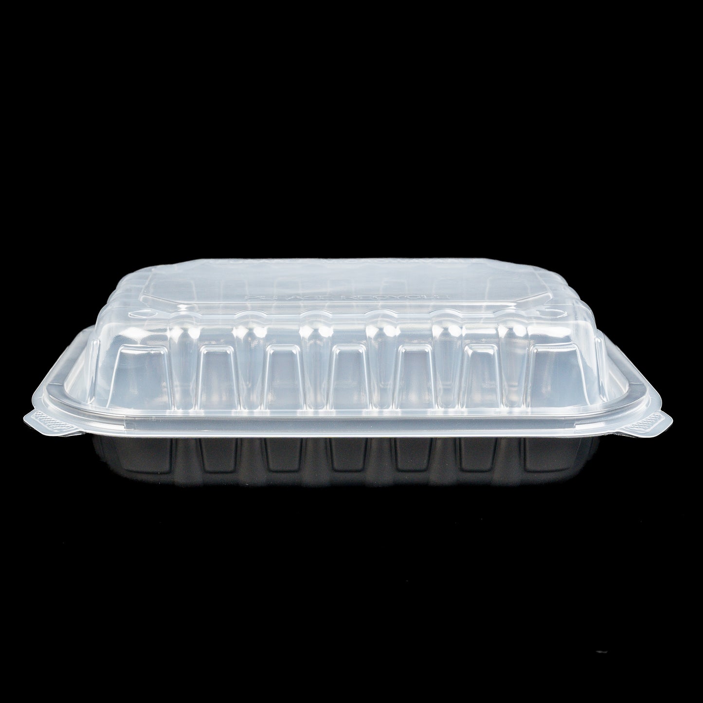 205 Black/Container De Plastico Vintage  9" x 6" x 3" 100 Case