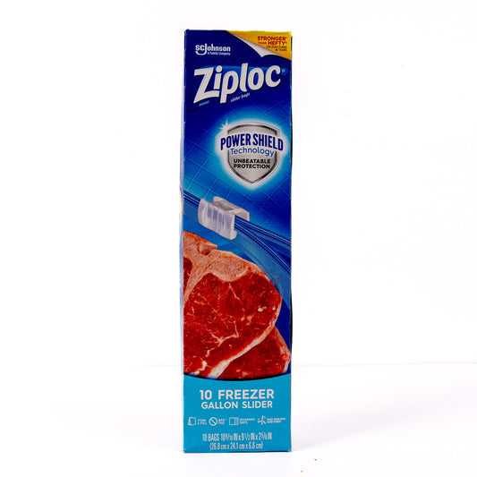ZipLoc 10 Freezer Gallon Slider Plastic Bags
